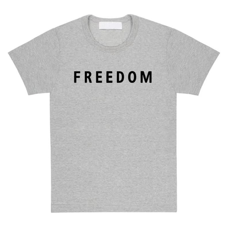 Freedom Charlie Kirk Tshirt Pure Cotton Loose Casual Unisex Tshirt Trendy Fan Enthusiast Printed Top Street Style Shirt
