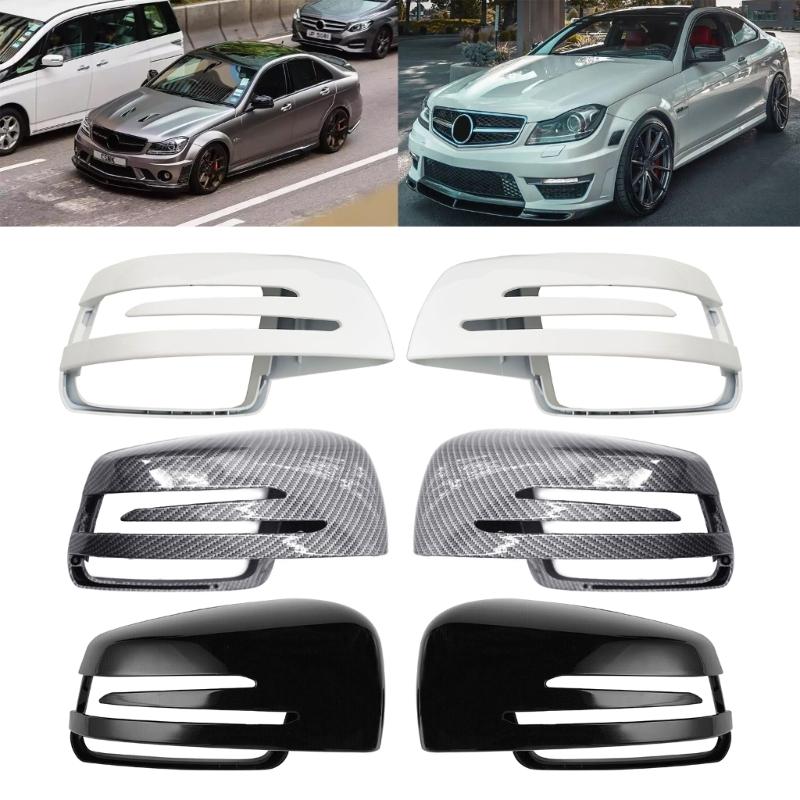 For Mercedes W204 X204 W212 Rear View Side Mirror Cover Black Side Mirror Cover