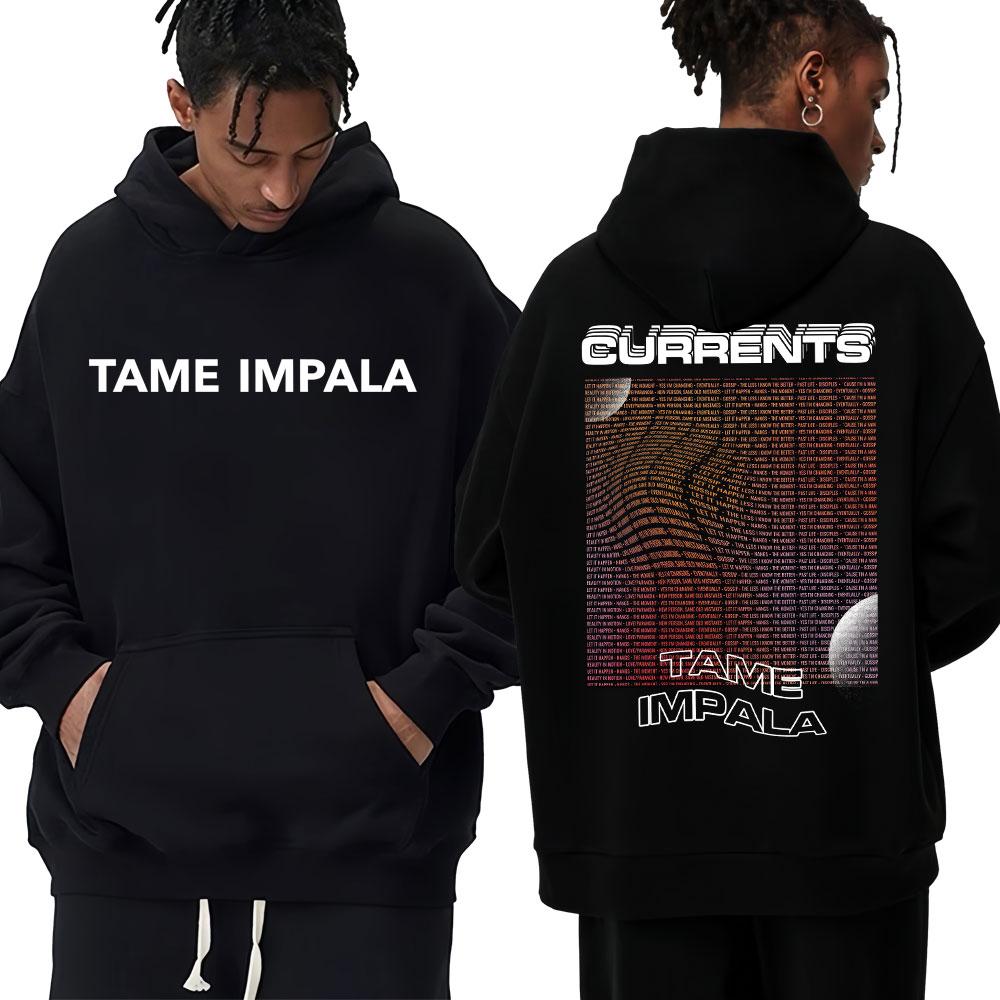 

Tame Impala Currents Album Graphic Hoodies Men Women Fashion Hip Hop Gothic Vintage Tracksuit Casual Loose Rock Music Sweatshirt M