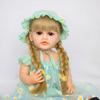 Realistyczne lalki dla dziewczynek z odrodzonymi księżniczkami 55 cm, w pełni silikonowe, winylowe, modne, złote loki, włosy, bebe, odrodzone, lalki KEIUMI