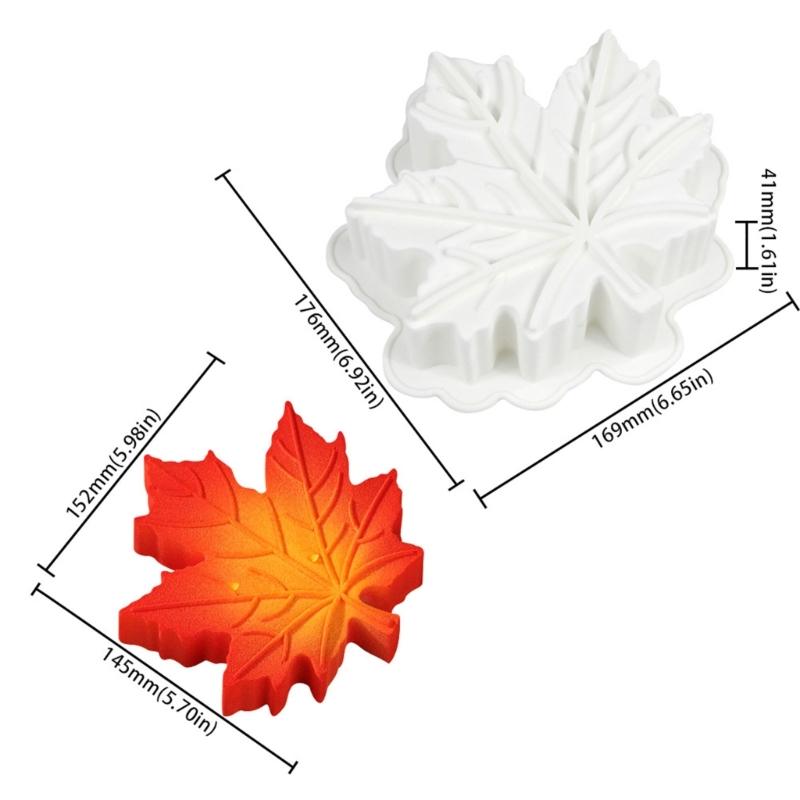 6Inch Silicones Cake Molds With Detailed Maple Leaf Pattern Nontoxic Cookie Chocolate Mould For Perfect Dessert Shape