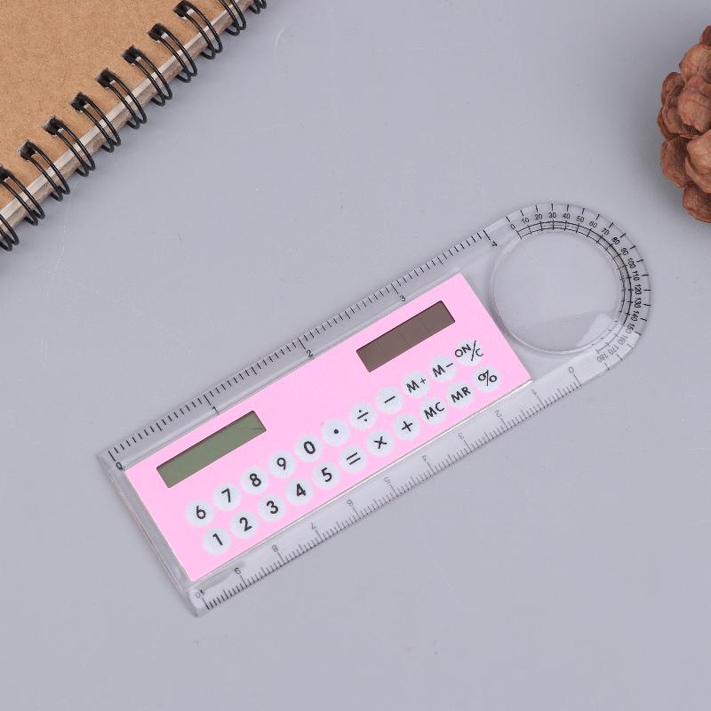 New 10cm Ruler Calculator Solar Card Mini Calculation Student Arithmetic Multifunctional Calculator Computer Digital Caliper