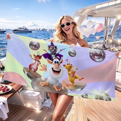 Cartoon Lustig Kawaii B-Booba-S Handtuch Schnelltrocknend Saugfähig Strandhandtuch für Sport, Fitness, Schwimmen und Outdoor-Aktivitäten