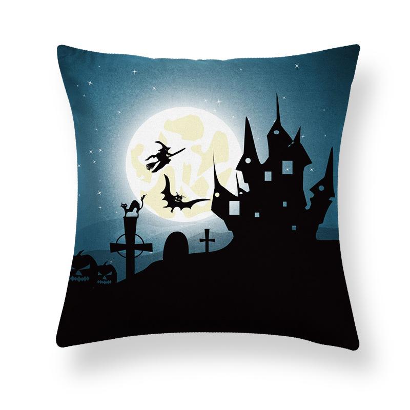 Ghost Festival Pillowcase Peach Skin Fleece Home Sofa Pillow Cushion Halloween Party Props Pillowcase Source Manufacturers