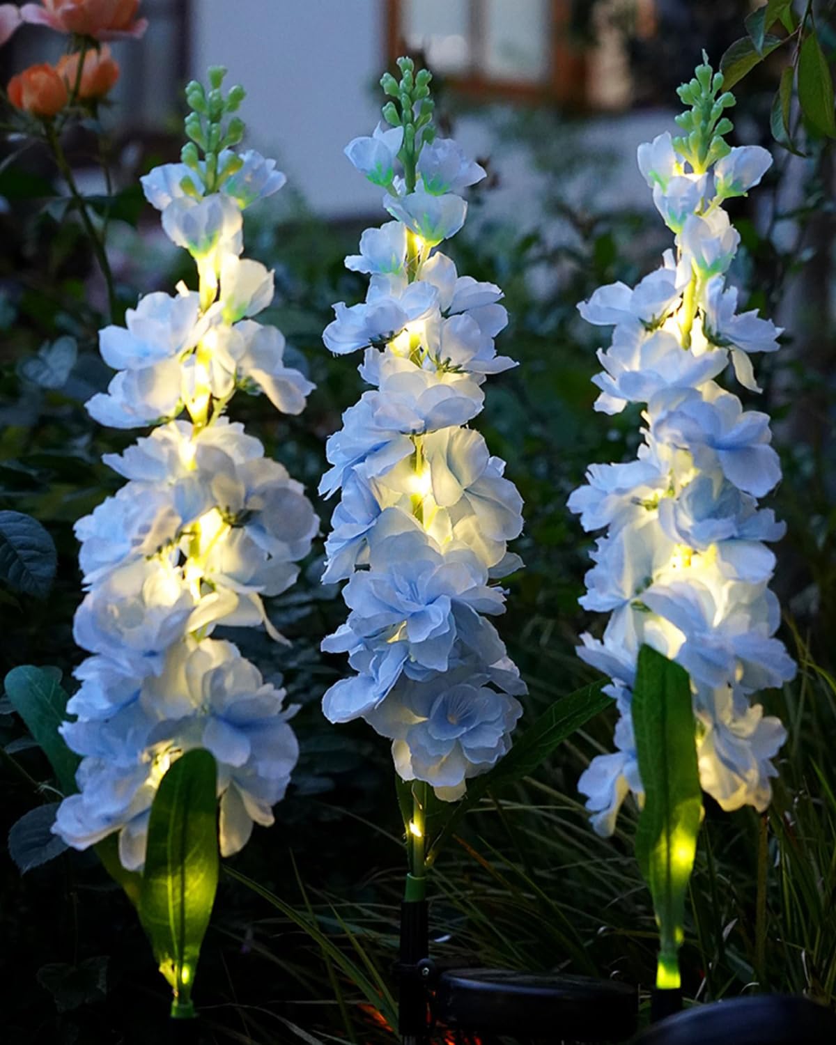 

AOVOCO Hyacinth Solar Lights, Set of 4, Garden Lights, Warm White, Outdoor, IP65 Waterproof, Stylish, Cute, Recessed, Romantic, Energy-Saving,