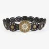 Round Hollow Out Belts Metal Ethnic Style Waistband Western Style Cowboy Belts  Dress Decoration