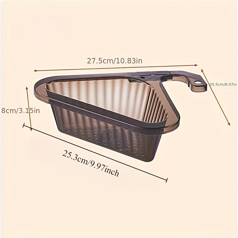 1pc White Plastic Multifunctional Swan Drainage Basket Large Capacity Sink Organizer, Easy To Clean Design and Detachable Basket
