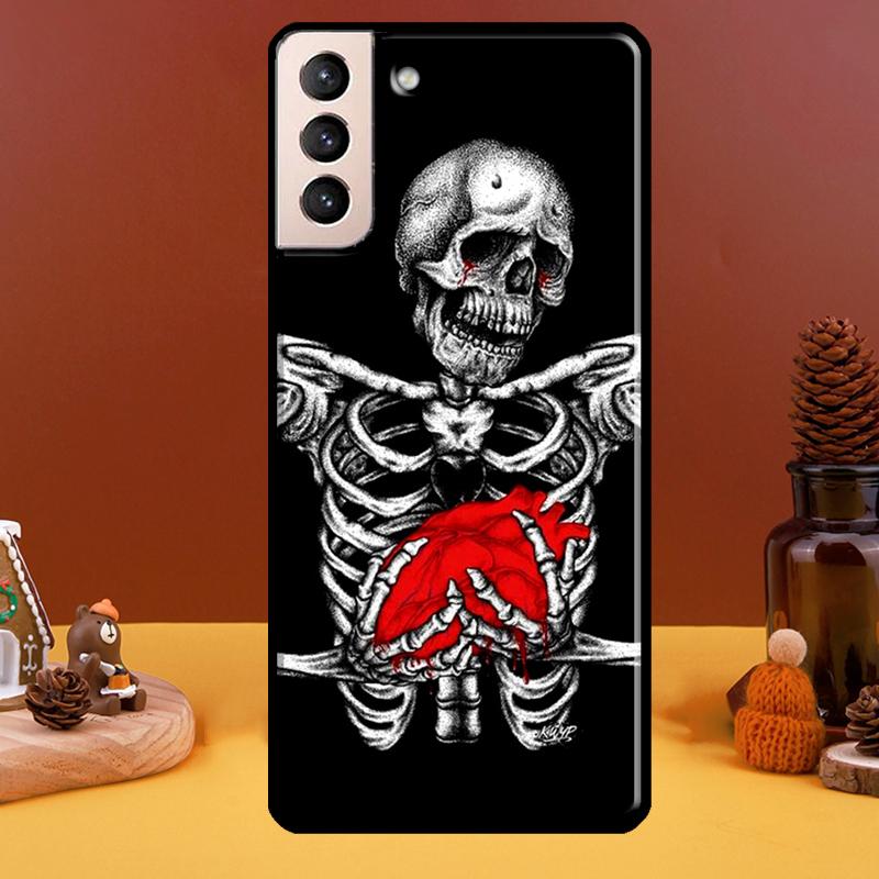 Husa cu craniu de moda gotica pentru Samsung Galaxy S21 S20 FE Note 20 S22 Ultra Note 10 S8 S9 S10 Plus Husa de telefon