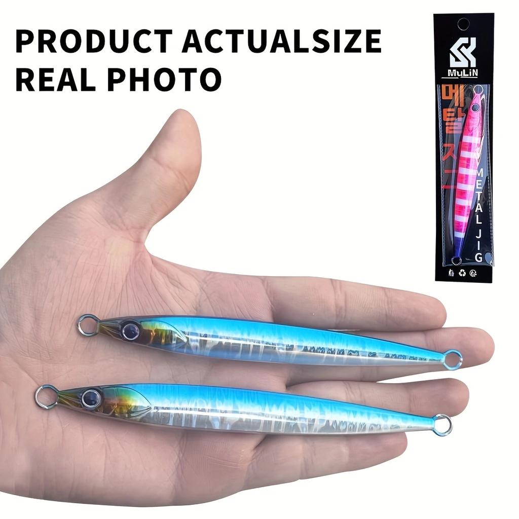 Jig Sea Fishing Lures Metal Jig 100g120g Vertical Slow Pitch Jigging Lures Salt Water Fishing Tackle, Fast Sinking Lure