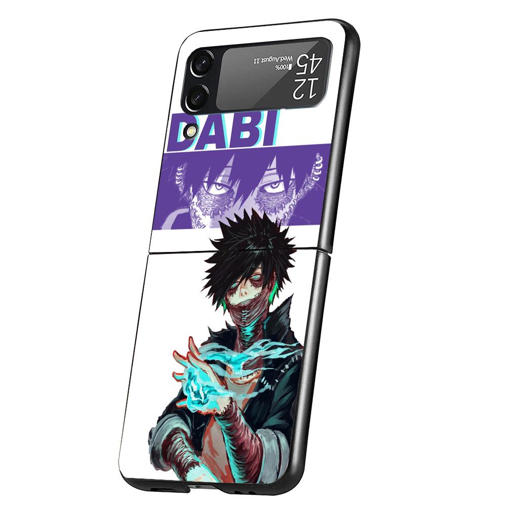 My Hero Dabi Bnha Case Phone Cover for Samsung Galaxy Z Flip 6 5 4 3 5G ZFlip6 ZFlip5 ZFlip4 ZFlip3 Black Hard Trend Fundas