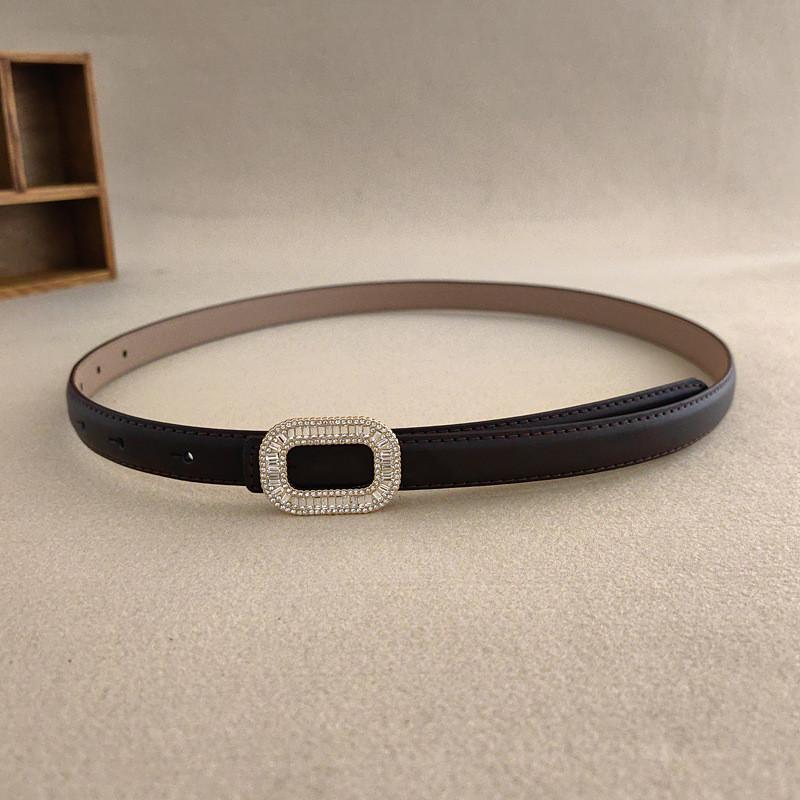 Womens Style Minimalist Derma Waist Belt Metal Buckle Dress Suit Belt Shapewear
