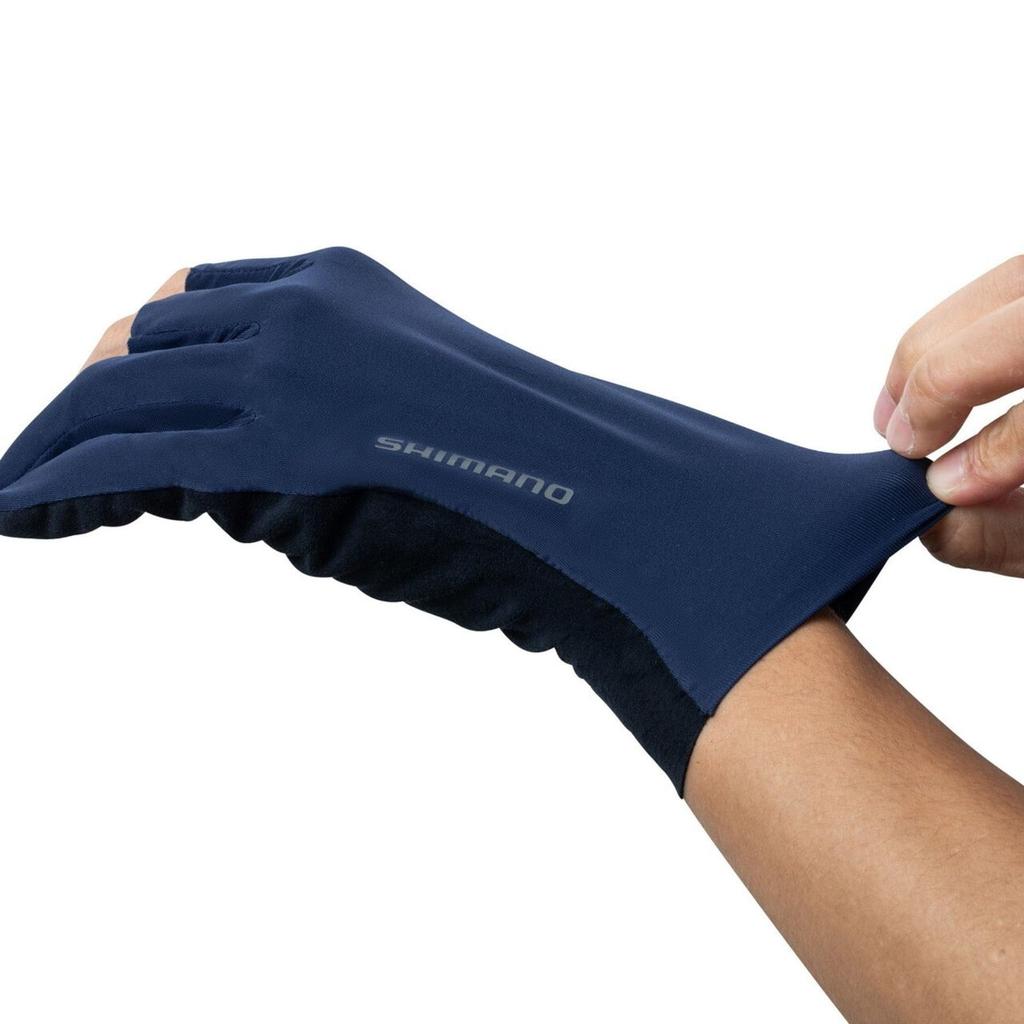 SHIMANO Sensitive Gloves 3-Finger Cut GL-006Y Navy 2XL
