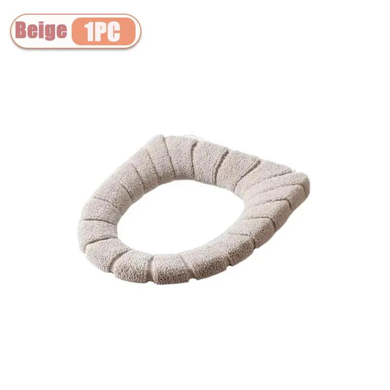 1-20PCS Non Slip Toilet Seat Cover Winter Warm Fleece Lined Universal Size Easy to Clean Bathroom Comfort Essential