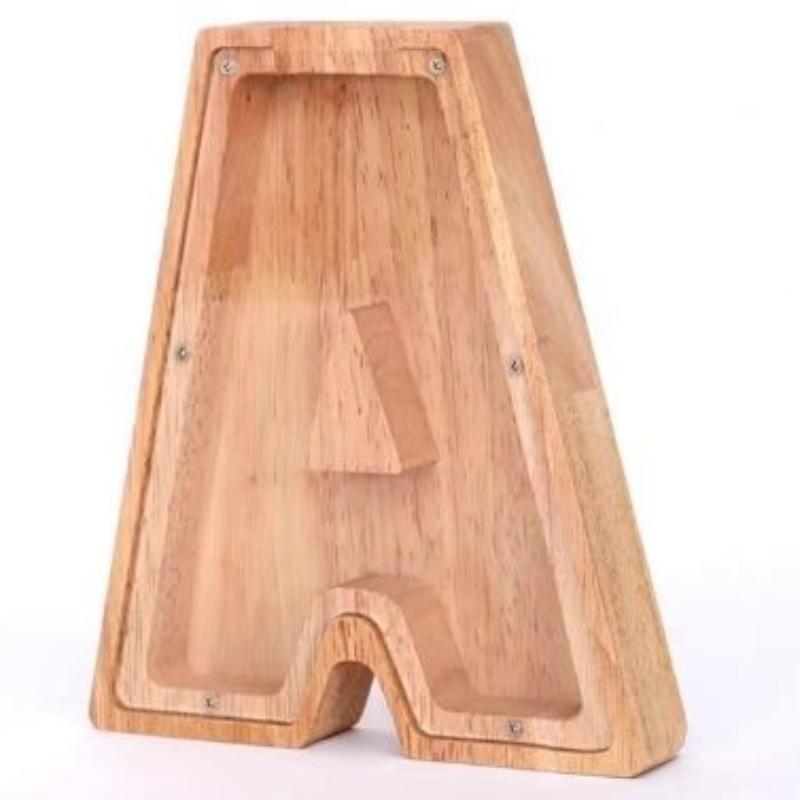 

Wooden Letters Piggy Bank DIY Creativity Coin Banknotes Children s Money Box Funny Money Organizer Storage Box Home Decors