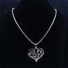 Aesthetic Love Heart Couple Horse Pendant Necklaces Stainless Steel Women/Men Horseback Rider Jewelry Valentine's Day NZZZ3324
