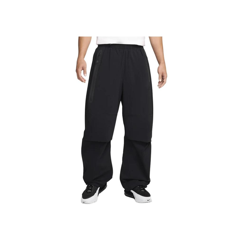 Nike Tech Woven Straight Leg Simple Solid Color Casual Pants Men bottoms Black HM7159010