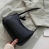 Women Travel Shoulder Bags Female PU Leather Zipper Shopping Underarm Bags Pure Color Small Purse  Purses and Handbags