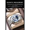 BINBOND Top Brand Luxury Man Watches Waterproof Luminous Date Chronograph Men's Quartz Watch Stainless Steel Sports Watch