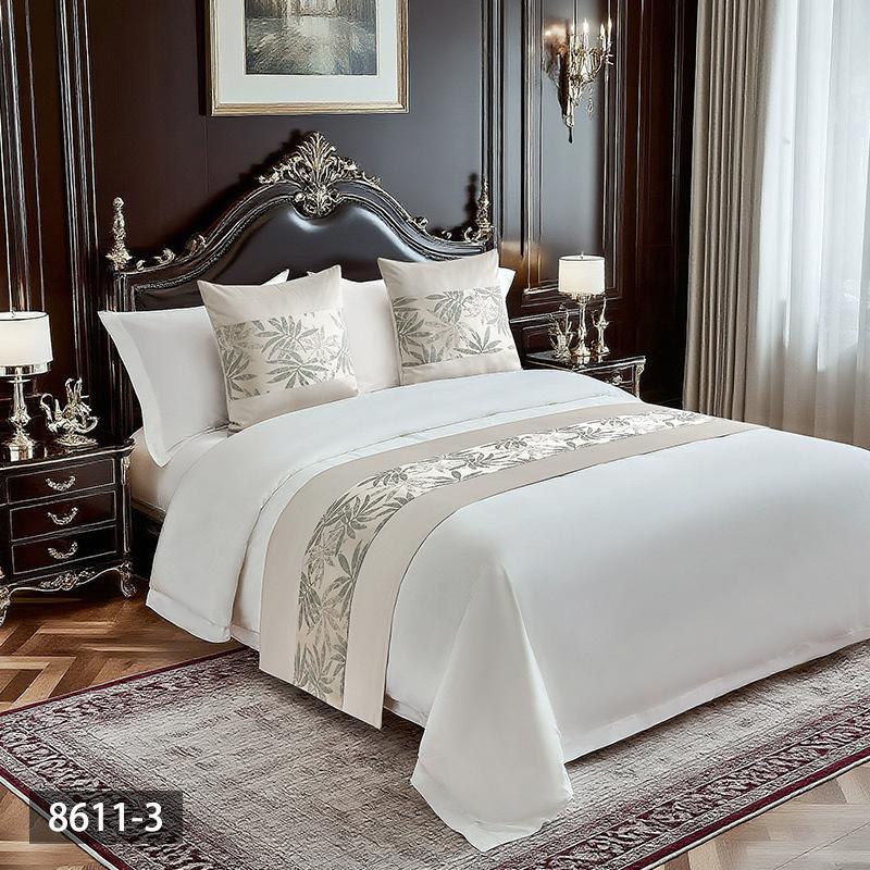 Fashionable and Minimalist Bedspread Hotel and Guesthouse Bedding Patchwork Bed Cover Decorative Strip High-count High-density Light Luxury Bed Skirt