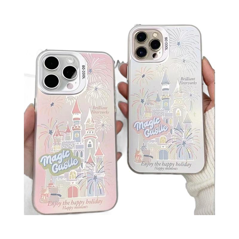 ins Dream Magic Castle Apple 11promax mobile phone case iPhone11 color silver 11IMD11PC11 large hole