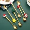 4/6pcs Stainless Steel Spoon Fork Set Gold Silver Coffee Tea Spoon Creative Tableware  Birthday Gift