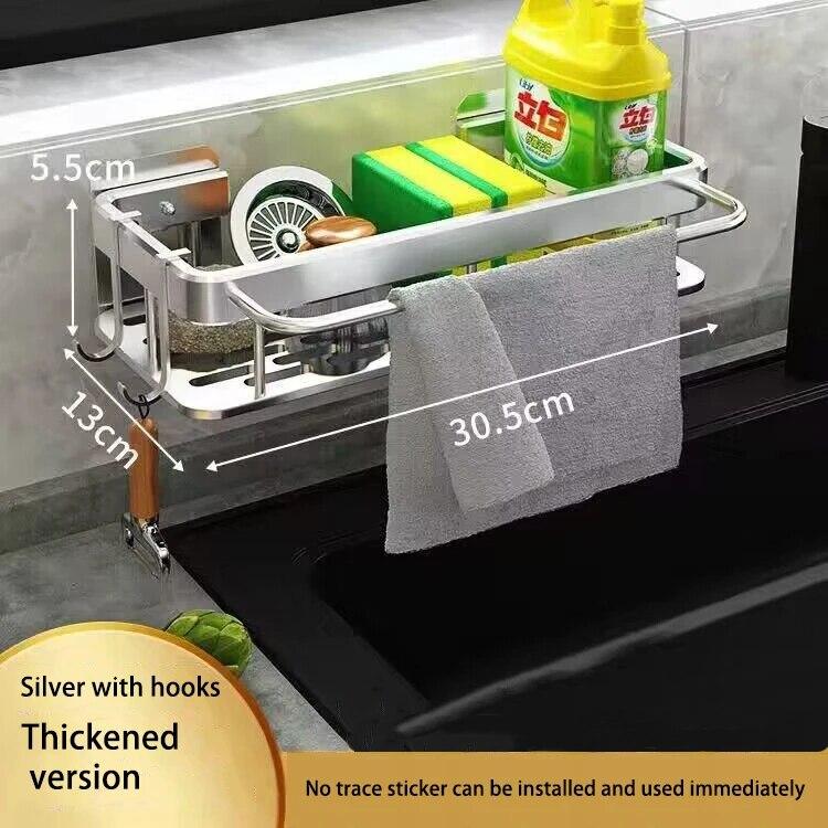 

1 шт. кухонная алюминиевая раковина сливная полка корзина органайзер кухонные принадлежности губка для хранения держатель крана мыльница