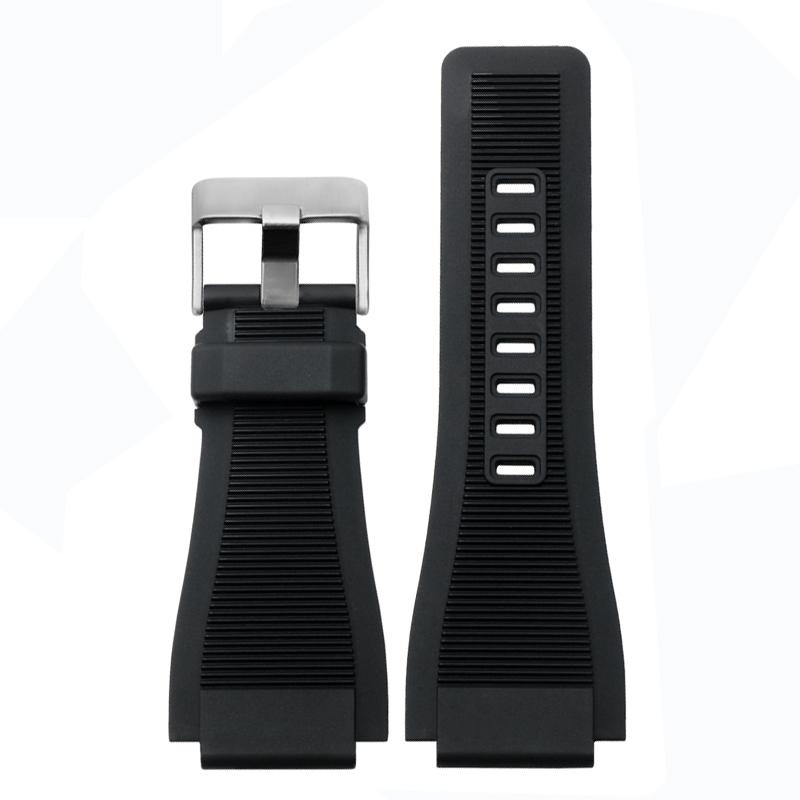 Für Bell Ross B&R BR-01 BR-03 Herren Echtes Leder Uhrenarmband Rindsleder 35-24mm Konvexes Silikonkautschuk Wasserdichtes Uhrenarmband Werkzeug