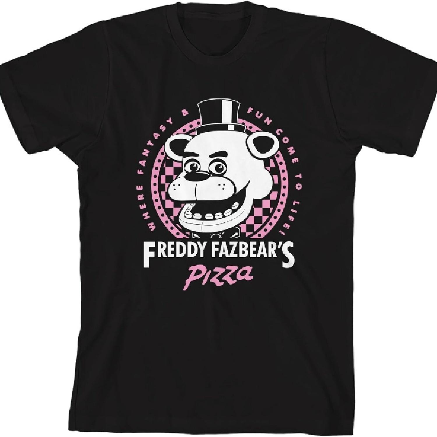 

Девочки Футболка с коротким рукавом Пять ночей с Фредди XXXXXL чёрный