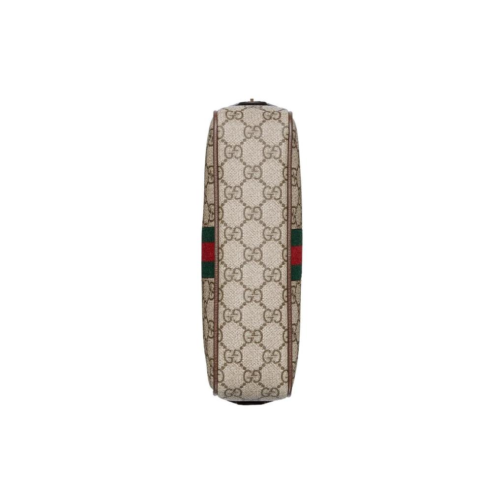 Gucci Double G Shaped Gold Tone Accessory Canvas Toiletry Bag Women toiletry bag Beige Ebony 760019-96IWT-8745