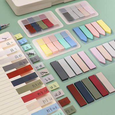 Notas Adhesivas Color Morandi - Marcadores Simples y Pestañas para Mensajes, Bloc de Notas Reutilizable para Estudiantes