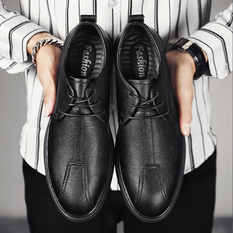 Nuevos zapatos de vestir de cuero para hombres, zapatos de boda de