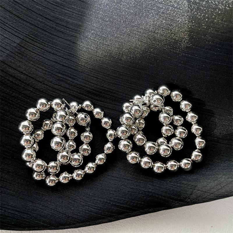 

Модные длинные серьги-пусеты с бусинами и серебряными иглами S925 для женщин