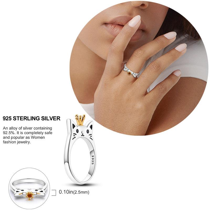 Genuine Copper Ring Design For Woman Star Cat Butterfly Zircon Authentic Rings Wedding Anniversary Present Choice Jewelry Creation
