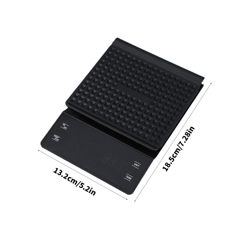 Digital Coffee Scale Kitchen Coffee Scale Coffee Measuring Scale Plastic Texture for Kitchen and Espresso Making