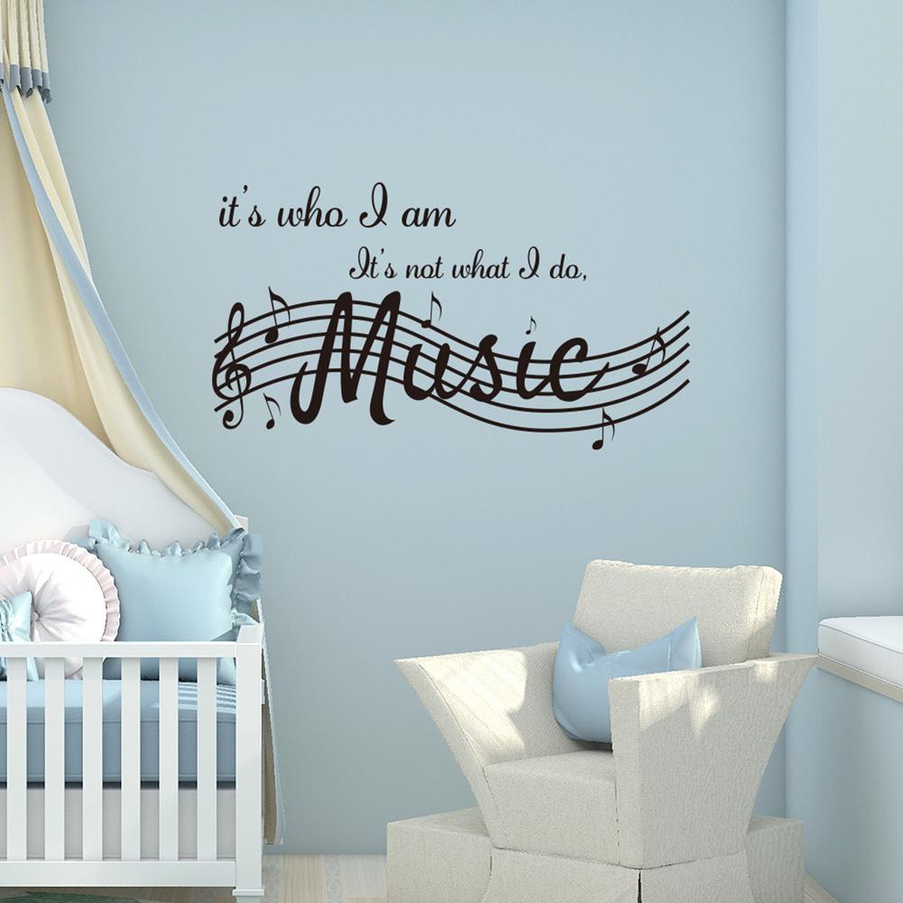 Pvc Music Notes Wall Stickers Quotes Sayings Words Wall Decals For Living Room Bedroom Sofa Tv Background Wall Decor
