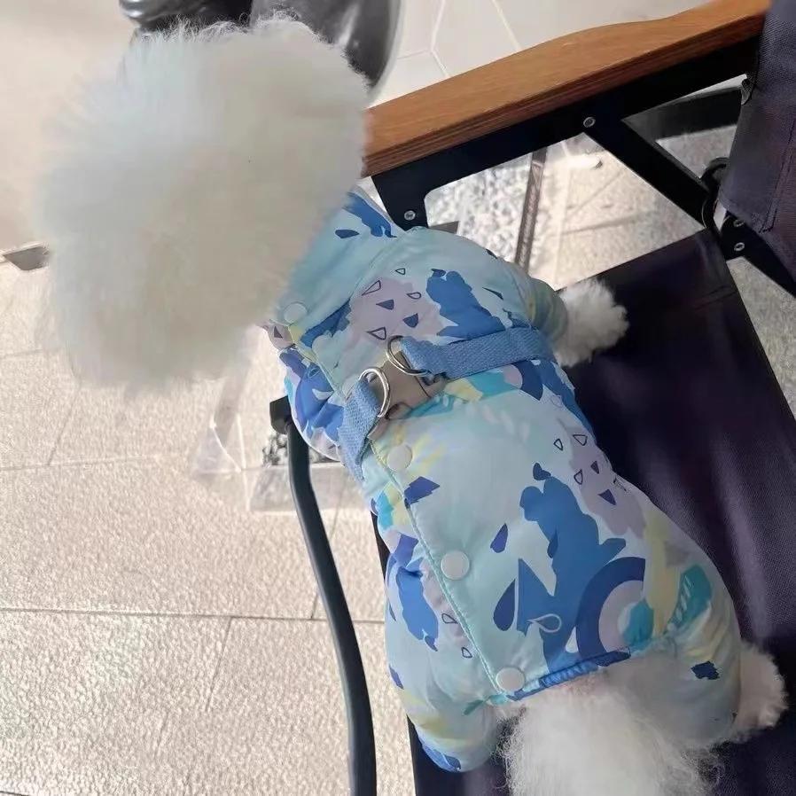 

Одежда для домашних животных на осень и зиму, одежда для четвероногих, толстые парки, защита живота, комбинезон для собак женского пола, теплая одежда, пальто для четвероногих L