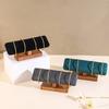 Velvets Display Stand for Watches and Jewelry Wooden Base Bangle Storage Holder Bracelets and Hairbands Organiser