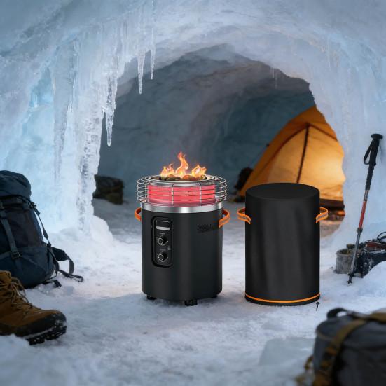 Wasserdichte Feuerstellenabdeckung Oxford-Gewebe Feuerstellenschutz mit Kordelzug Verstellbare Schutzhülle vor Staub