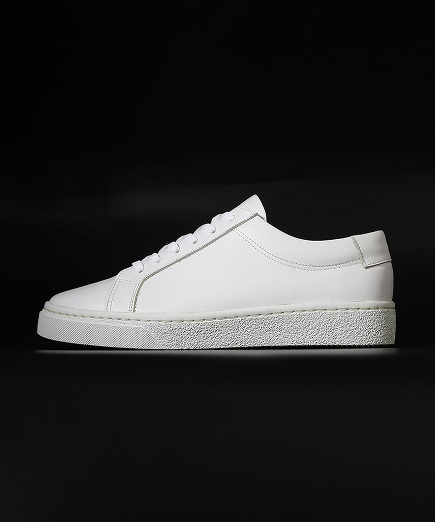 Firenze Atelier Simple Line Genuine Cowhide Basic Sneakers 1180 [White Fg]