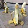 Banana Duck Garden Decor Sculptures Yard Vintage Gardening Decor Art Whimsical Peeled Banana Duck Home Statues Crafts Creative