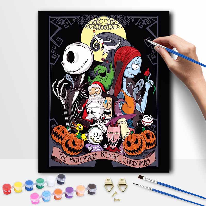 Disney The Nightmare Before Christmas Oil Painting Digital Painting Art Kit Handmade Diy Gifts Home Decorations