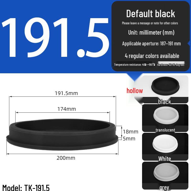 Black High-Temperature Resistant T-Shaped Silicone Stopper - Round Hole Rubber Gasket & Shock-Absorbing Blind Plug