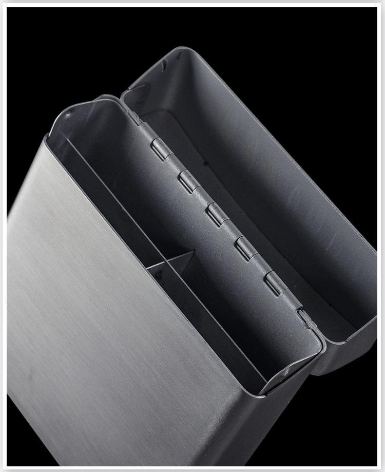 Stainless Steel 4-Section King-Size Cigarette Case with Metal Dividers - Heavy Duty for Men