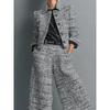 Elegant High Waist Pocket Pants Suits Temperament Lapel Long Sleeve Blazer&Pants Set Fashion Women Casual Commute Two Piece Sets