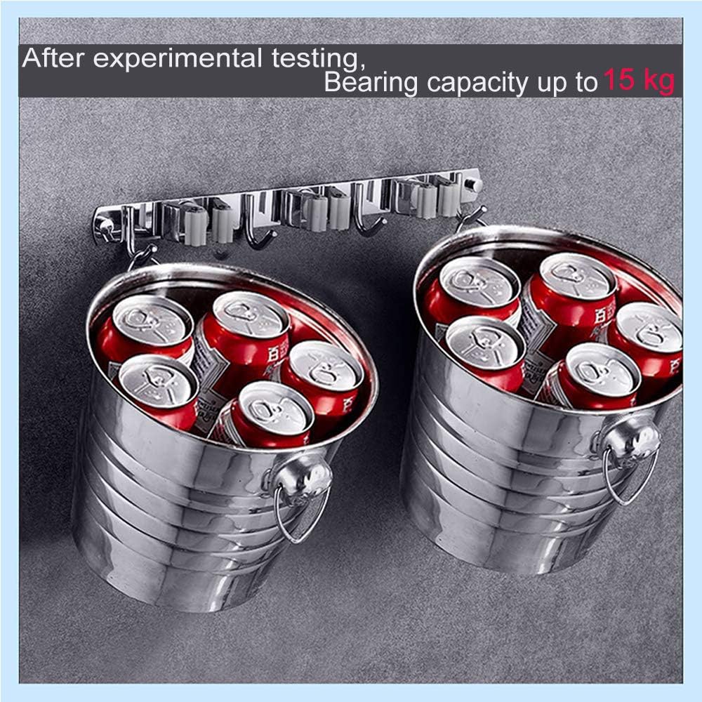 Stainless Steel Wall Mount Broom Holder Waterproof Organizer For Kitchen Wall Mounted Organizer