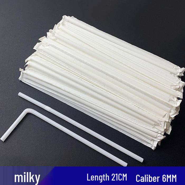 Individually Wrapped Black, White, Transparent, and Colored Disposable Plastic Straws