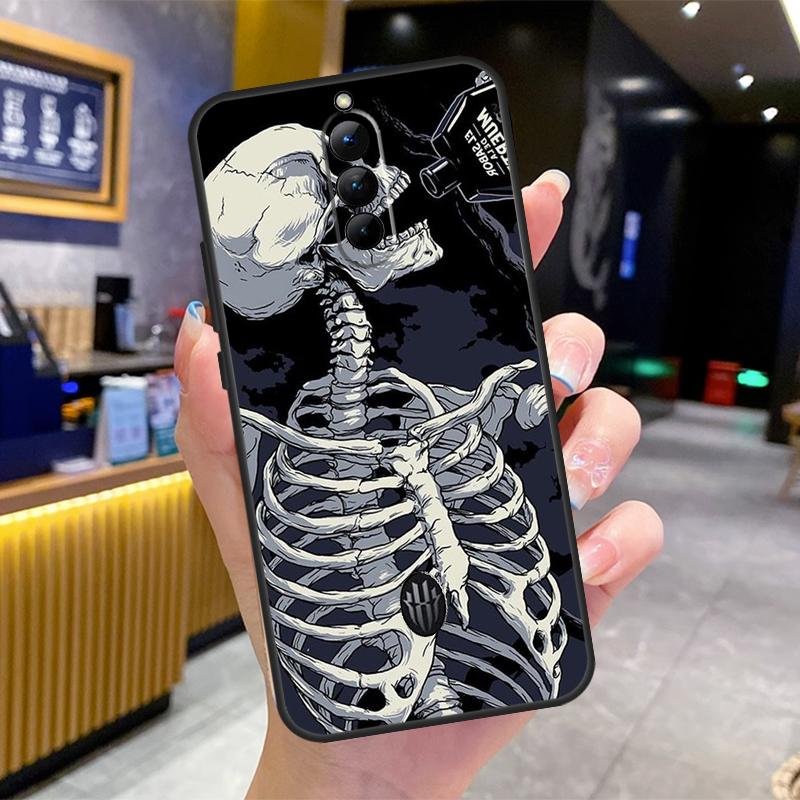 Trippy Skeleton Case For Nubia Red Magic 8 9 10 Pro Plus 6 7 6S 7S Pro 6R 5G RedMagic 8S 9S Pro Plus Cover