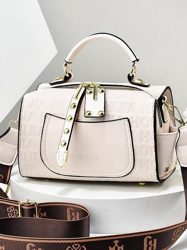 

Новая женская сумка из мягкой кожи с принтом, модная универсальная сумка через плечо Boston, женская сумка-подушка, сумка-тоут