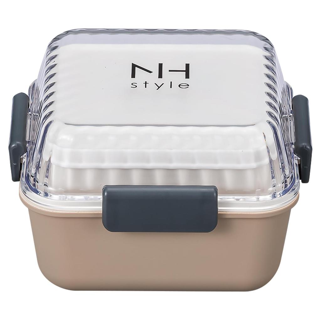 Masakazu NH Style Square MC X X 27304 Lunch, Greige, Size Approx. W13.1 D13.1 H8.4,