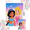 Diamond Art Painting Kit Princess Jasmine Aurora Fairy Wall Decor Handmade Gift for Girls Crystal Rhinestone Art Craft for Home Collection